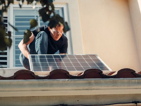 solar panels on a tiny home roof