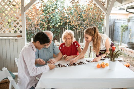 A family enjoying time together in their tiny home